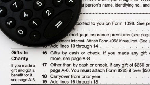 Tax Form- Charitable Deductions